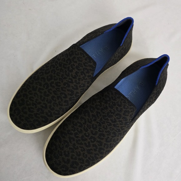 ROTHY'S The Original Slip On Sneaker Espresso Spot 10 Leopard Print. Excellent! - Picture 2 of 10
